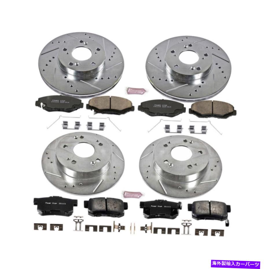 brake disc rotor Honda Civic 2013-2015 PowerStopフロントリアブレーキパッドとローターキットTCP For Honda Civic 2013-2015 PowerStop Front Rear Brake Pads and Rotors Kit TCP【並行輸入品】｜Us Custom Parts Shop USDM