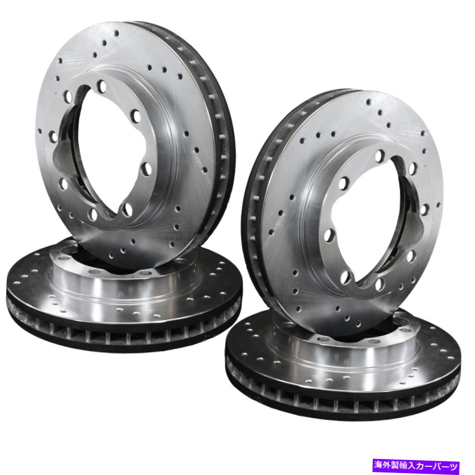 brake disc rotor [フロントとリアセット]ドリルのみパフォーマンスブレーキローターATL052528 [FRONT & REAR SET] DRILLED ONLY PERFORMANCE BRAKE ROTORS ATL052528【並行輸入品】