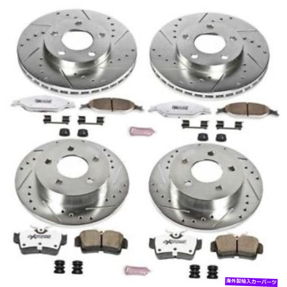 brake disc rotor 99-04フォードマスタングフロント＆リアZ26ストリートウォリアーブレーキキットのパワーストップ PowerStop for 99-04 Ford Mustang Front & Rear Z26 Street Warrior Brake Kit【並行輸入品】