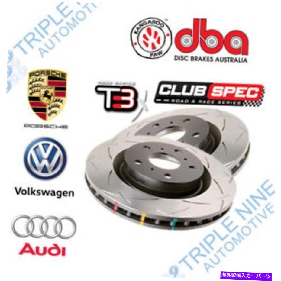 brake disc rotor 2x DBA DBA42246SフロントローターT3 4000ポルシェカイエンヌターボS. 06?18用スロット 2x DBA DBA42246S FRONT ROTOR T3 4000 SLOTTED for PORSCHE CAYENNE TURBO S. 06~18【並行輸入品】