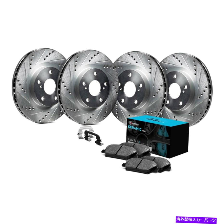 brake disc rotor Dodge Grand Caravan 97-00ブレーキキットElineシリーズドリル＆スロットフロント＆ For Dodge Grand Caravan 97-00 Brake Kit eLINE Series Drilled & Slotted Front &【並行輸入品】
