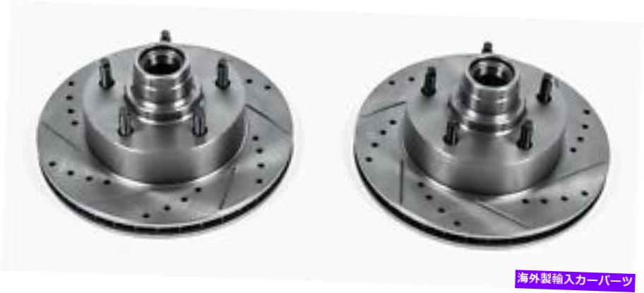 brake disc rotor 2003年のパワーストップフォードE -150フロントエボリューションドリル＆スロットローター - ペア - Power Stop for 2003 Ford E-150 Front Evolution Drilled & Slotted Rotors - Pair -【並行輸入品】
