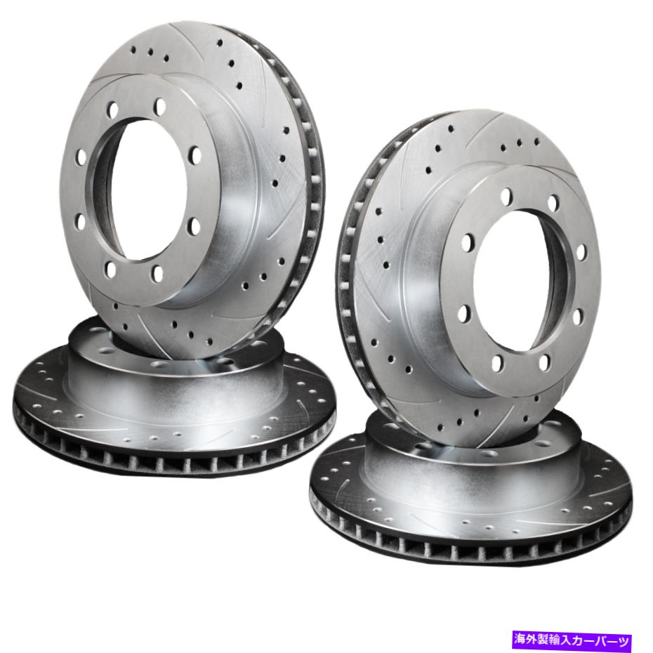 brake disc rotor F+Rクロスドリルドアークスロット亜鉛コーティングプレミアムパフォーマンスローターATL052543 F+R Cross-Drilled Arc-Slotted Zinc Coated Premium Performance Rotors ATL052543【並行輸入品】
