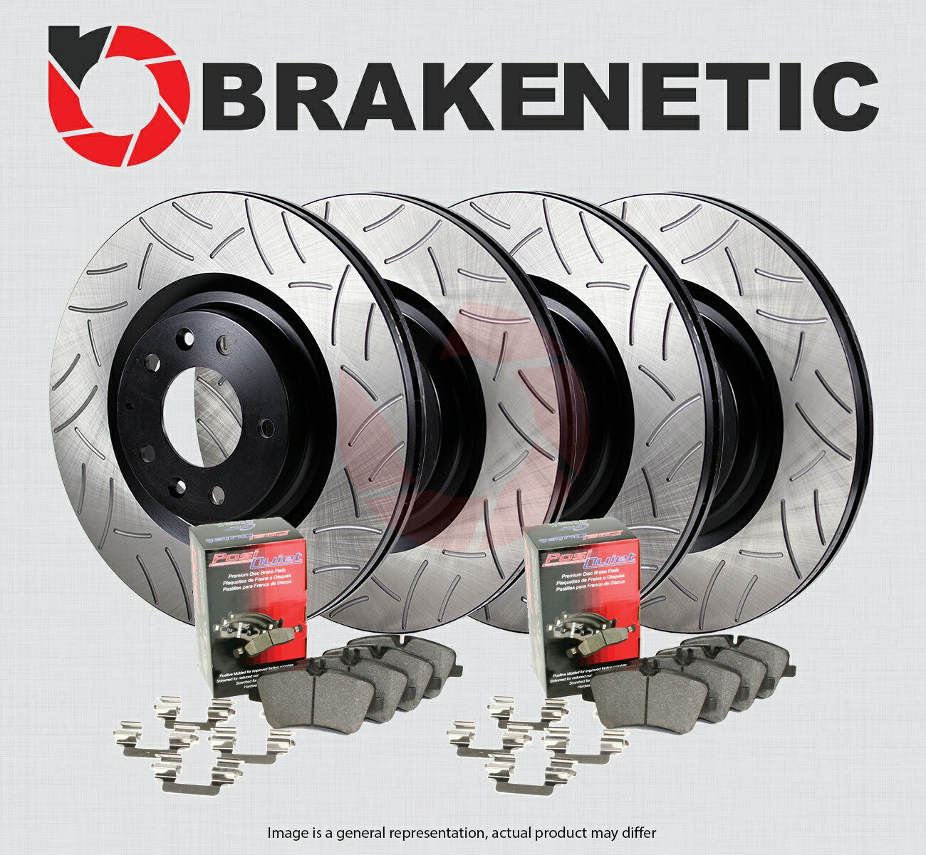 brake disc rotor [F＆R] Brakenetic Premium GT Slot Brake Discortors + POSI静かなパッドBPK90159 [F&R] BRAKENETIC PREMIUM GT SLOT Brake Disc Rotors + POSI QUIET Pads BPK90159【並行輸入品】 108,779円