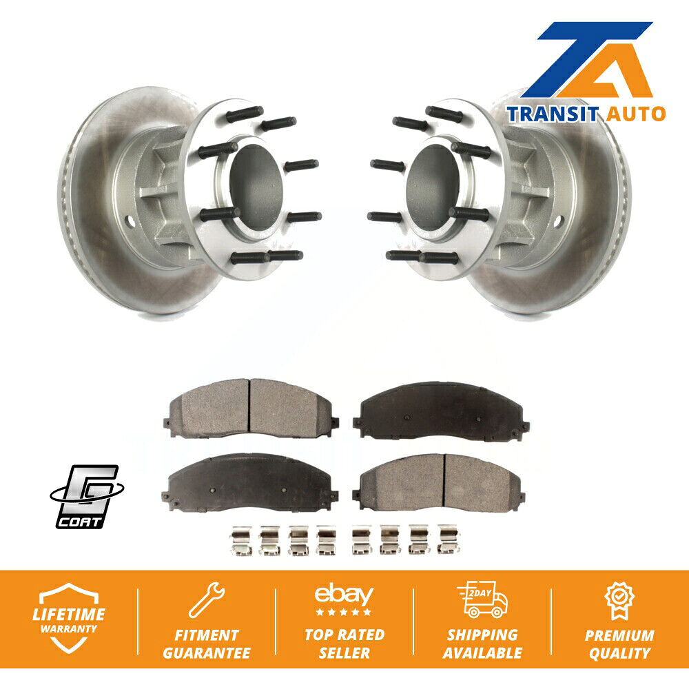 brake disc rotor Ford F-350スーパーデューティF-250 RWD用のフロントコートディスクブレーキローターセラミックパッドキット Front Coat Disc Brake Rotors Ceramic Pad Kit For Ford F-350 Super Duty F-250 RWD【並行輸入品】