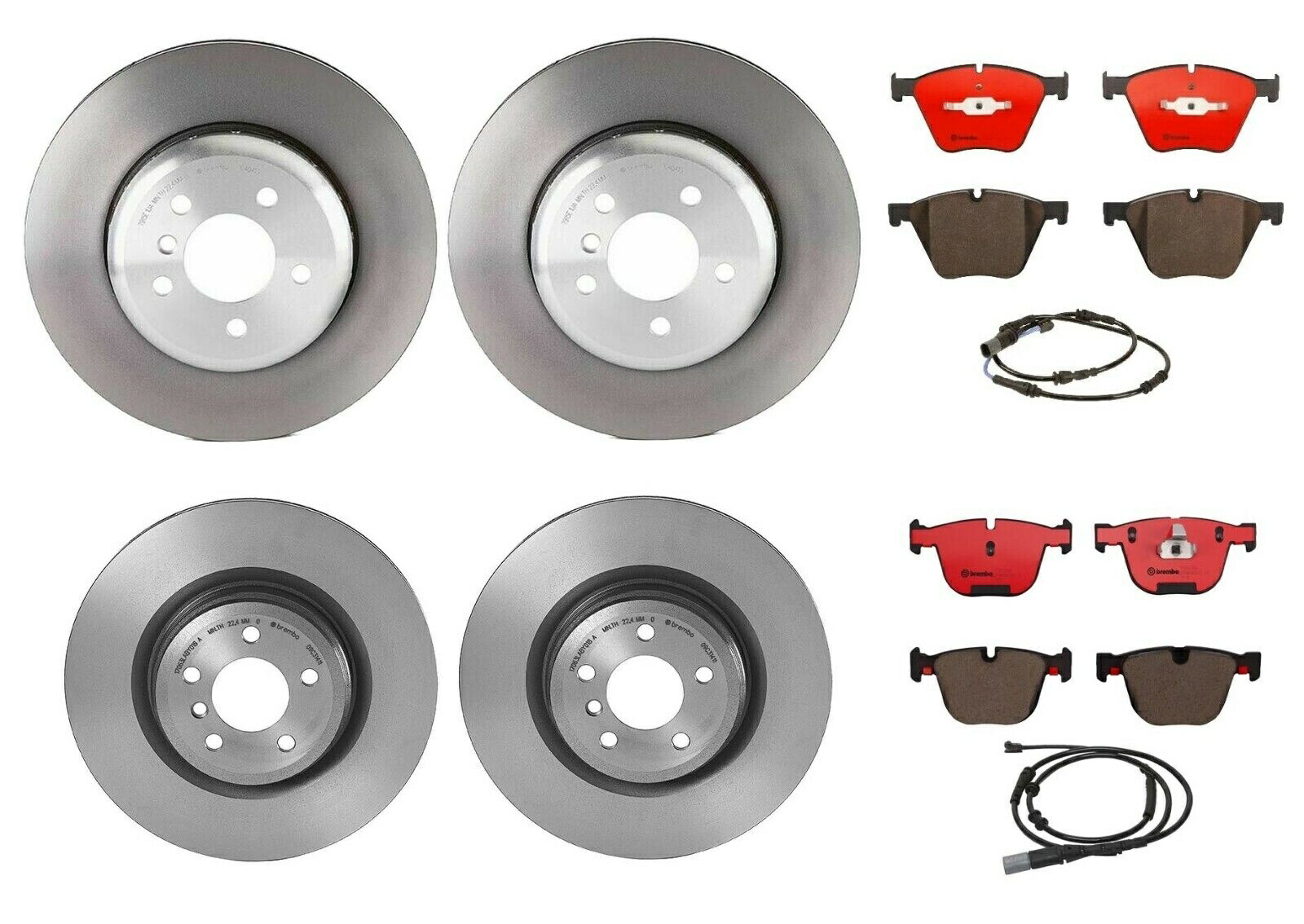 brake disc rotor ブレンボフロントリアブレーキキットコートディスクローターBMW F01 F02用セラミックパッドセンサー Brembo Front Rear Brake Kit Coat Disc Rotors Ceramic Pads Sensor For BMW F01 F02【並行輸入品】｜Us Custom Parts Shop USDM