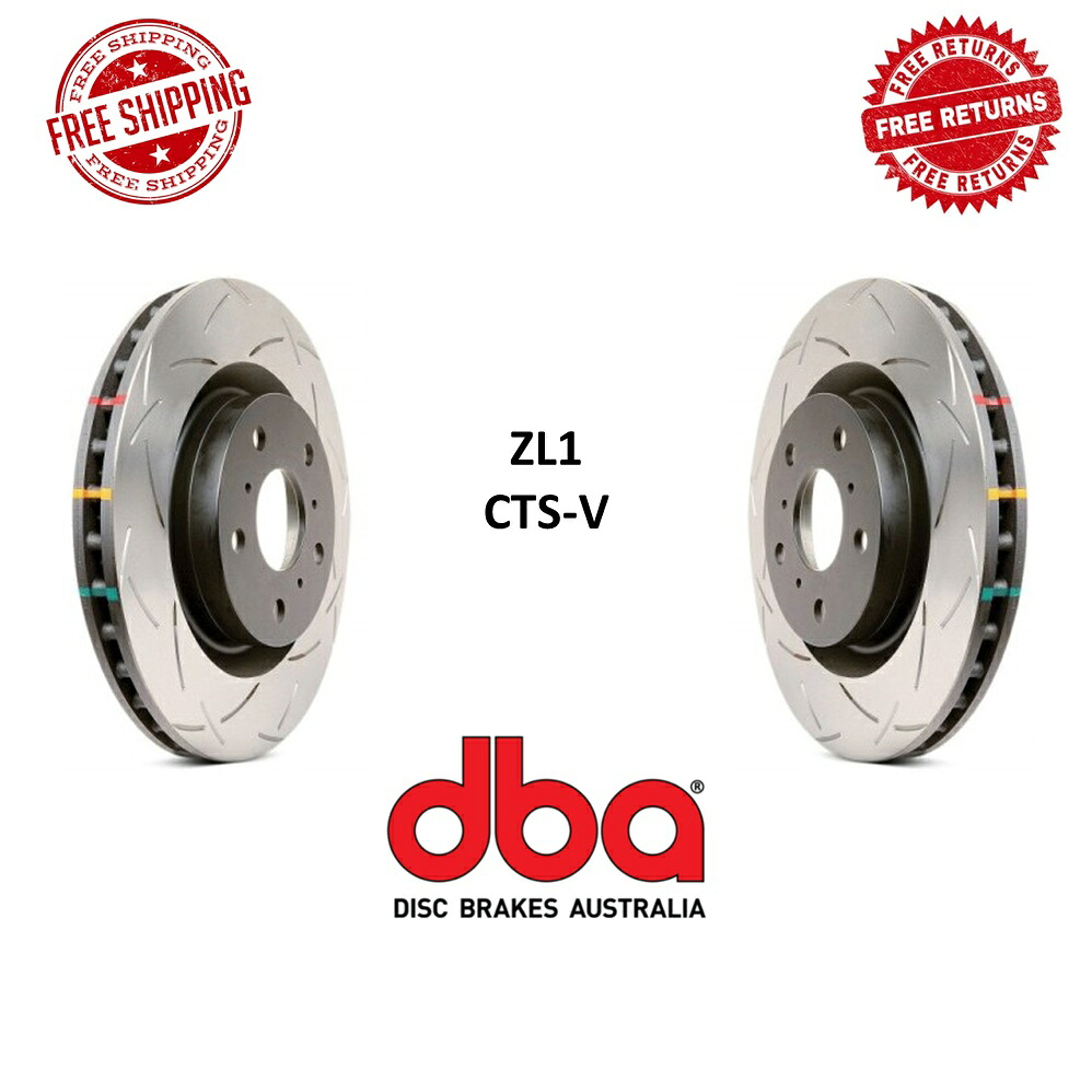 brake disc rotor DBAスロット付きT3 4000シリーズユニディレクションフロントブレーキディスクペアZL1/CTS-Vに適合する DBA Slotted T3 4000 Series Uni-Directional Front Brake Disc Pair Fits ZL1/CTS-V【並行輸入品】