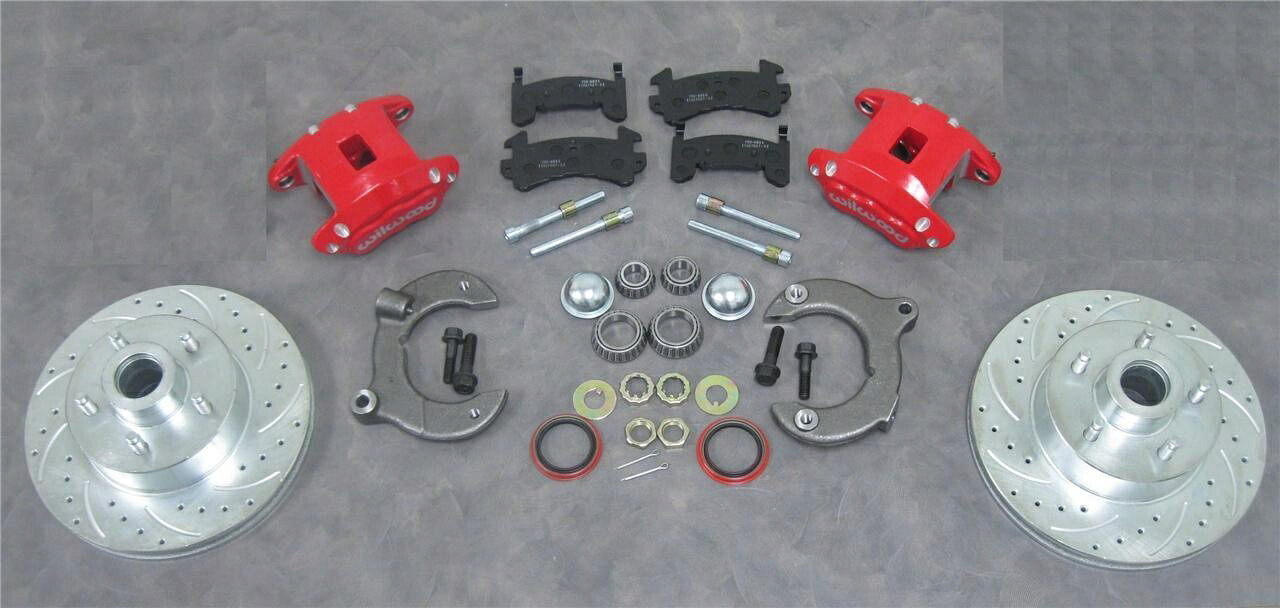 brake disc rotor ムスタングII 2フロントディスクブレーキスロット付きフォードスピンドルレッドウィルウッドデュアルキャリパー Mustang II 2 Front Disc Brake Slotted Ford No Spindles Red Wilwood Dual Calipers【並行輸入品】|Us Custom Parts Shop USDM