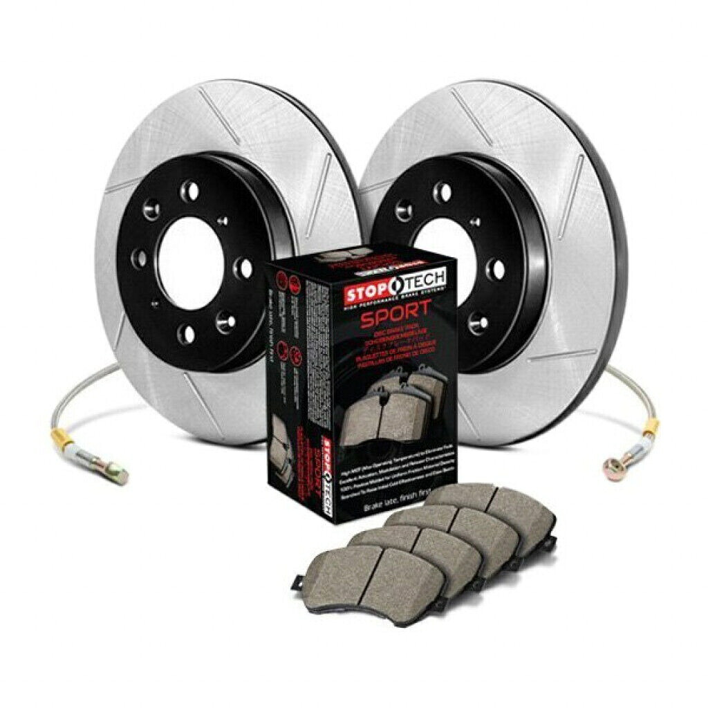 brake disc rotor ストップテックフロントドライバーサイドブレーキローターとフロントブレーキライン付きのフロントブレーキパッド StopTech Front Driver Side Brake Rotor and Front-Brake Pads w/ Front Brake Lines【並行輸入品】