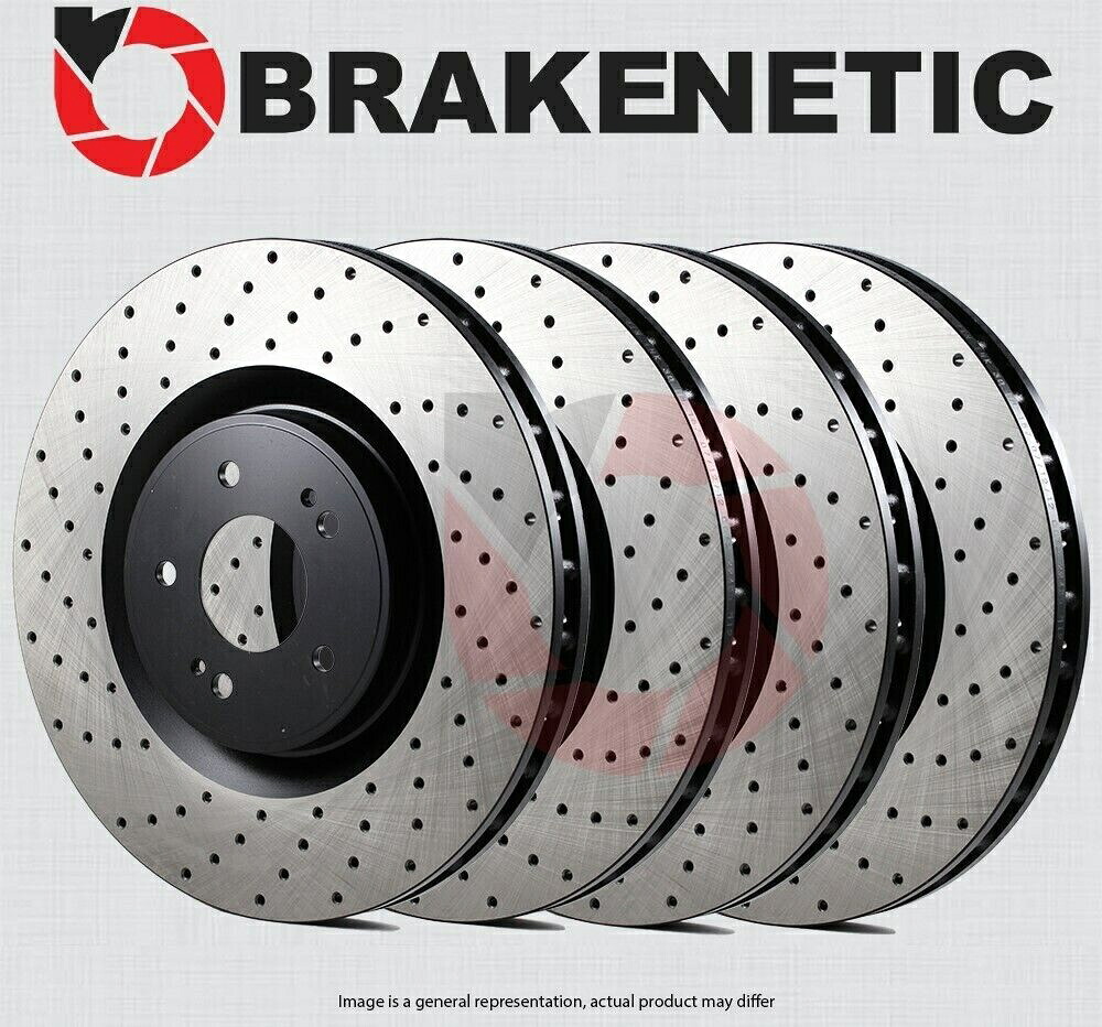brake disc rotor [フロント+リア] Brakenetic Premium Drilled Brake Disc Rotors 350mm BPRS104997 [FRONT+REAR] BRAKENETIC PREMIUM Drilled Brake Disc Rotors 350mm BPRS104997【並行輸入品】