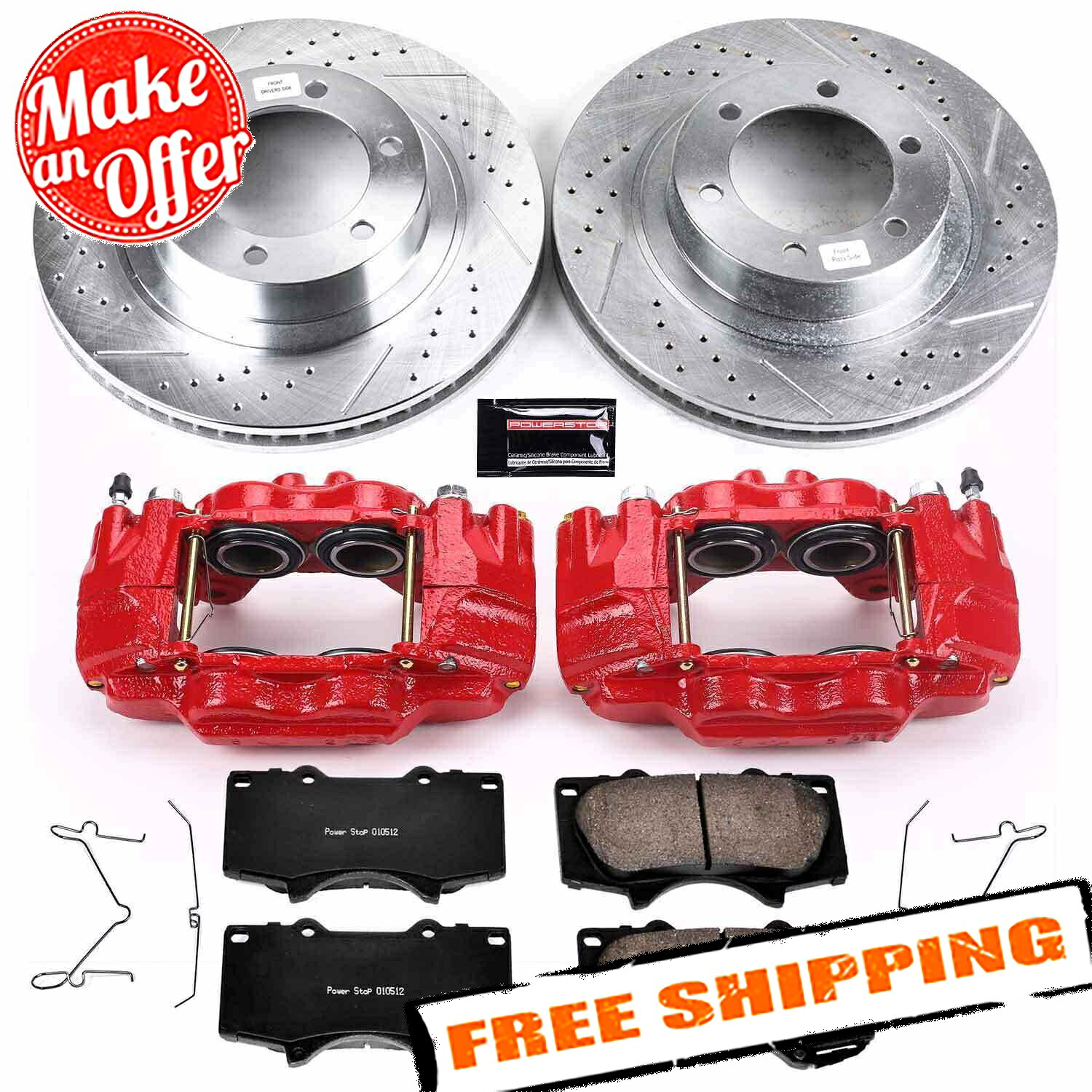 brake disc rotor パワーストップKC2421 1クリックZ23エボリューションスポーツブレーキキット03-09トヨタ4runner Power Stop KC2421 1-Click Z23 Evolution Sport Brake Kit for 03-09 Toyota 4Runner【並行輸入品】｜Us Custom Parts Shop USDM