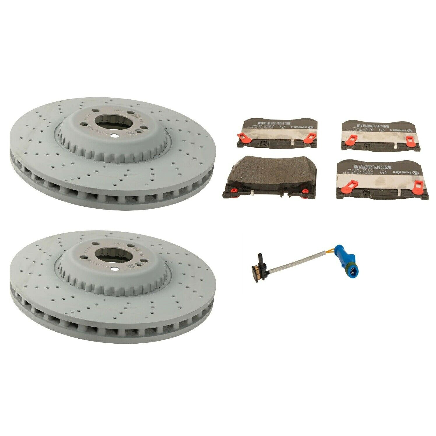 brake disc rotor メルセデス用のブレーキパッドとセンサー付きフロントブレーキローターの本物のOEMセットW222 Genuine OEM Set of Front Brake Rotors With Brake Pads & Sensor for Mercedes W222【並行輸入品】|Us Custom Parts Shop USDM