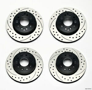 brake disc rotor 65-82シボレーコルベットC-2、C-3、フロントとリア、ドリルのウィルウッドディスクローターキット WILWOOD DISC ROTOR KIT FOR 65-82 CHEVY CORVETTE C-2,C-3,FRONT & REAR,DRILLED【並行輸入品】