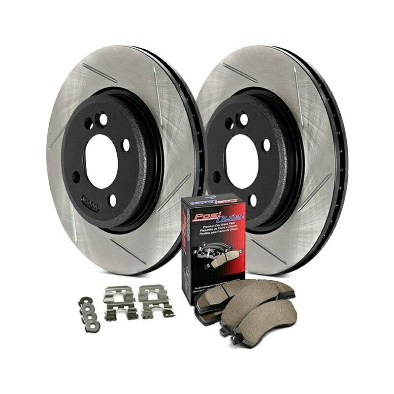 brake disc rotor Nissan 350Z 2009 STOPTECH 937.42005ストリートスロット1ピースフロントブレーキキット For Nissan 350Z 2009 StopTech 937.42005 Street Slotted 1-Piece Front Brake Kit【並行輸入品】|Us Custom Parts Shop USDM