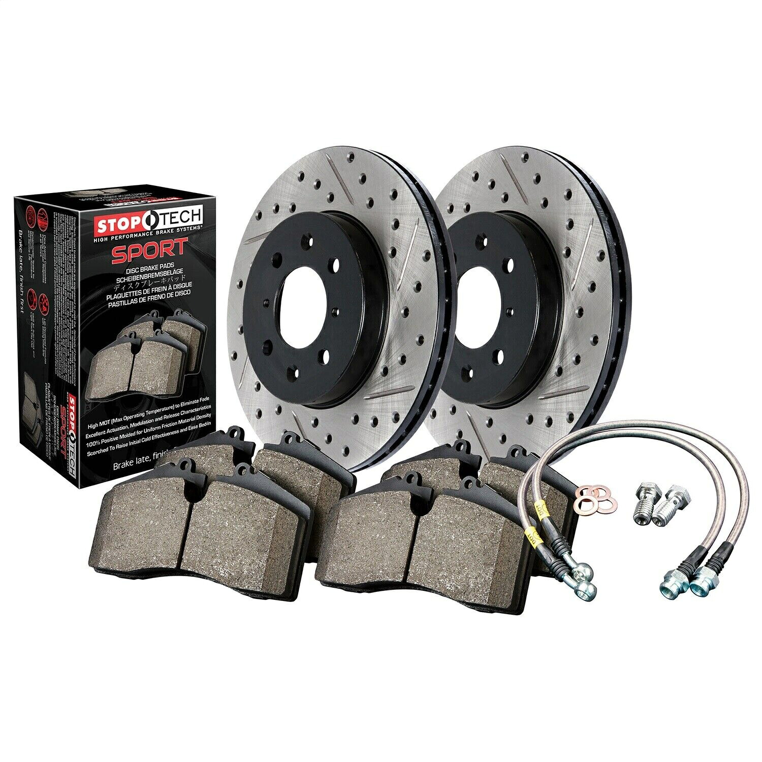 brake disc rotor STOPTECH 978.40016F Sport Disc Brake Kit w/cross-drilled and Slotted Rotors StopTech 978.40016F Sport Disc Brake Kit w/Cross-Drilled And Slotted Rotors【並行輸入品】｜Us Custom Parts Shop USDM