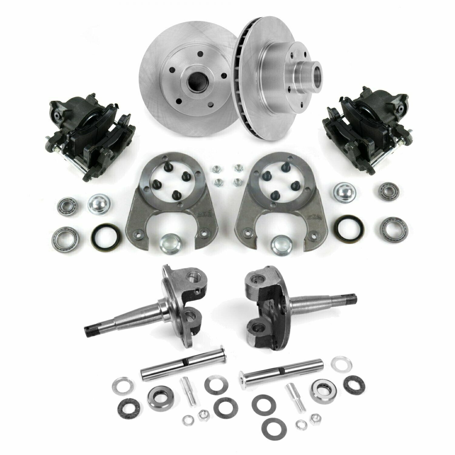 brake disc rotor 1928-48アーリーフォードストレートアクスルフロントディスクブレーキ +キングピン +鍛造スピンドルキット 1928-48 Early Ford Straight Axle Front Disc Brake + Kingpin + Forged Spindle Kit【並行輸入品】