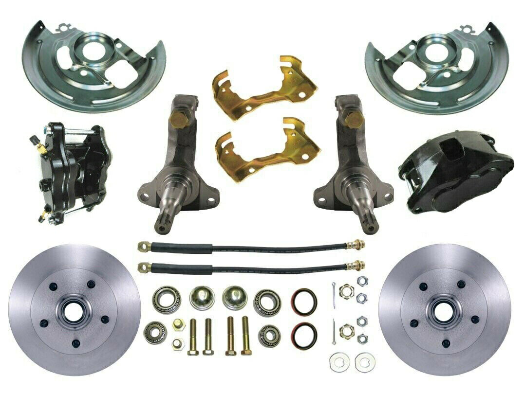 brake disc rotor 1964-1972 GM A、F、Xボディディスクブレーキ変換キットw/ミョウバン。 2つのピストンキャリパー 1964-1972 GM A, F, X Body Disc Brake Conversion Kit w/ Alum. 2 piston Calipers【並行輸入品】