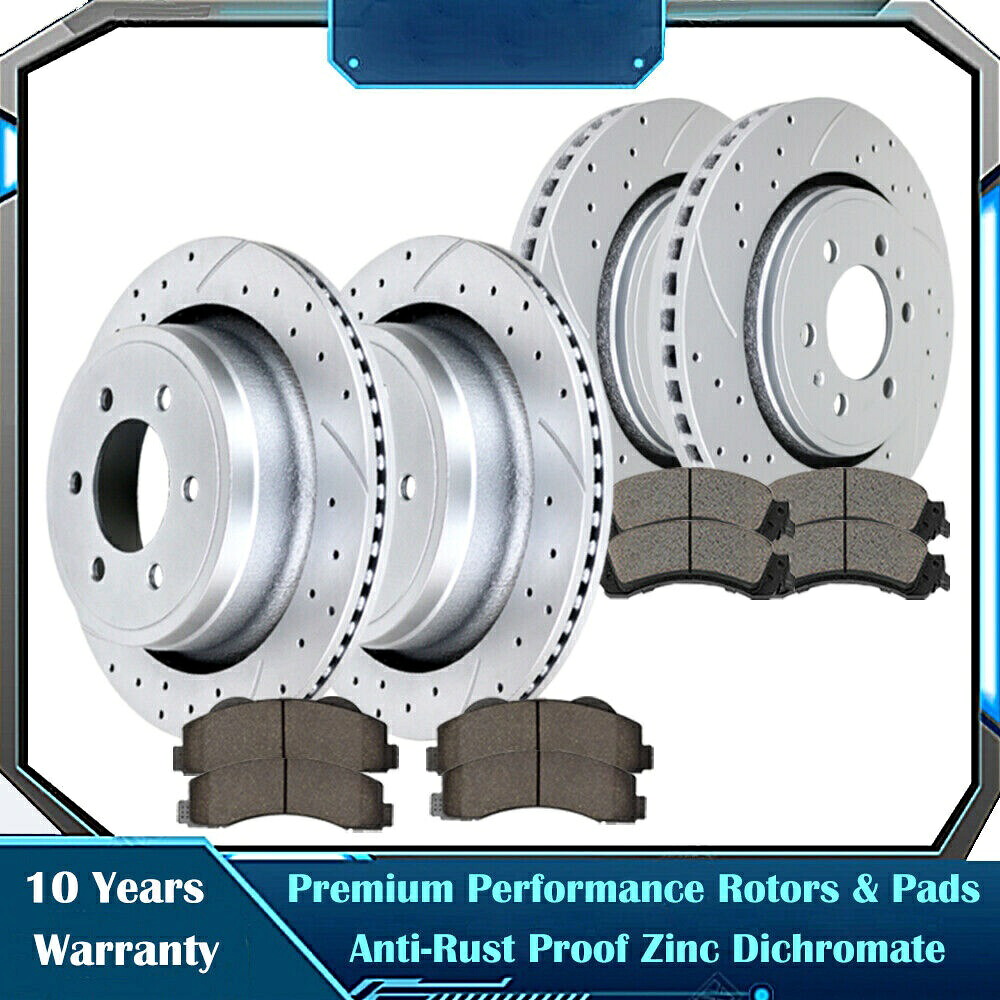 brake disc rotor 350mmフロント348mmリアローターとブレーキパッドフィット2010-11 Ford F-150 6ラグブレーキ 350mm Front 348mm Rear Rotors and Brake Pads Fit 2010-11 Ford F-150 6 Lug Brakes【並行輸入品】