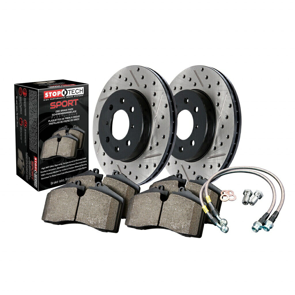 brake disc rotor STOPTECHフロントブレーキロータースポーツドリル＆スロット＆フロントブレーキパッド StopTech Front Brake Rotors Sport Drilled & Slotted & Front -Brake Pads【並行輸入品】｜Us Custom Parts Shop USDM