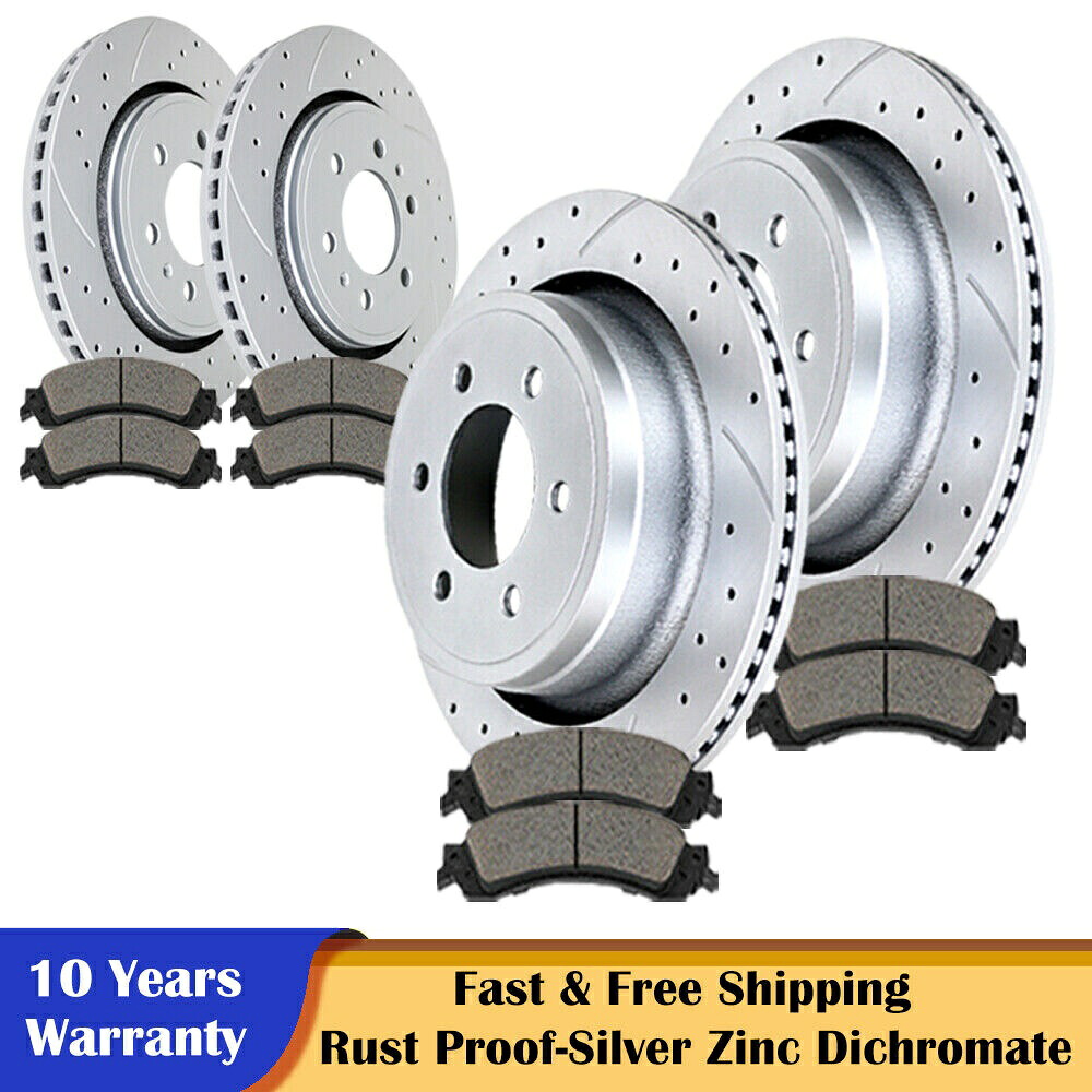 brake disc rotor 2010-11 Ford F-150 6ラグフロントリアブレーキローターディスクとパッドブレーキキット Fit 2010-11 Ford F-150 6 Lug Front Rear Brake Rotors Discs and Pads Brakes Kits【並行輸入品】