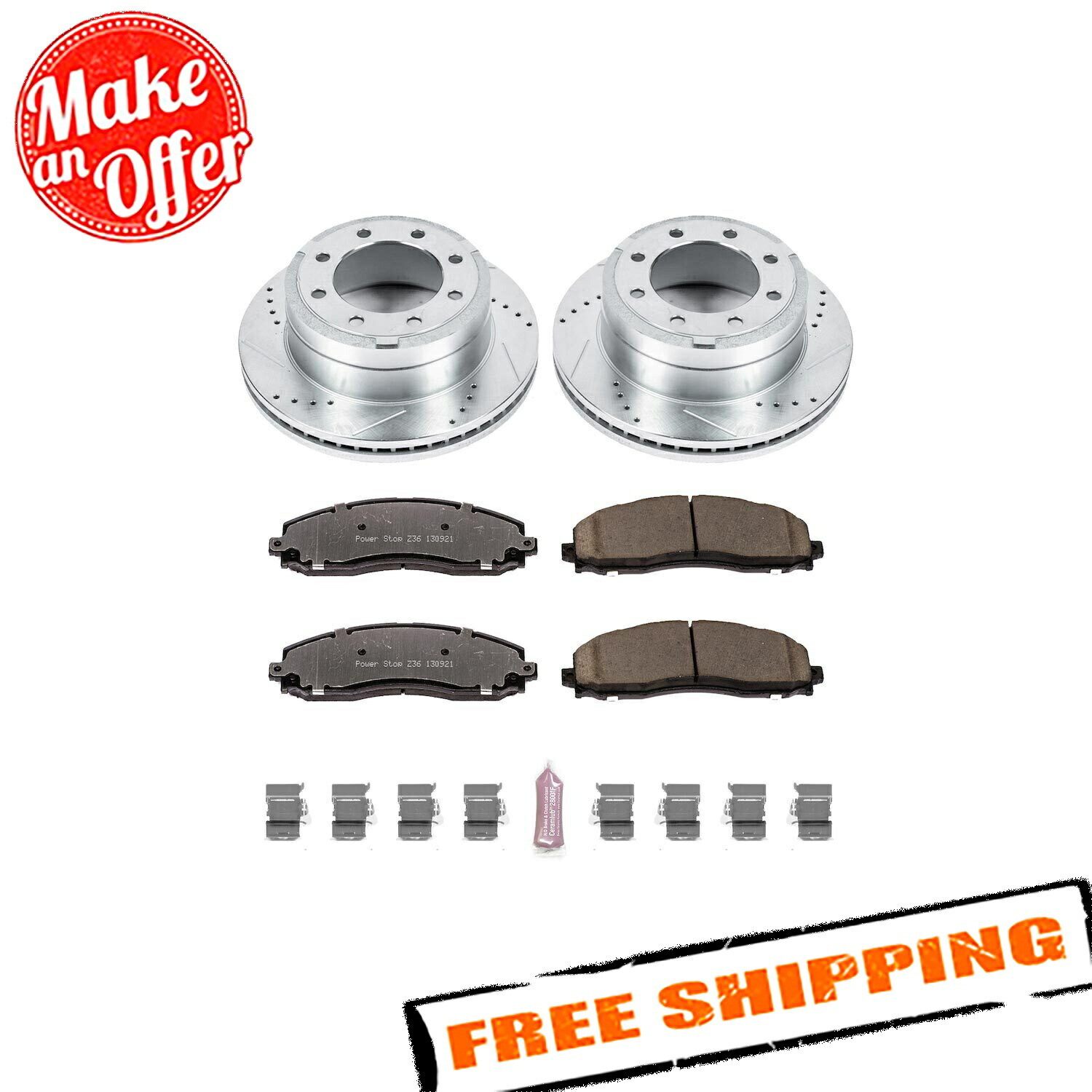 brake disc rotor パワーストップ1 12-19フォードF-250スーパーデューティのための極端なZ36ブレーキキットをクリック Power Stop 1-Click Extreme Z36 Brake Kit for 12-19 Ford F-250 Super Duty【並行輸入品】