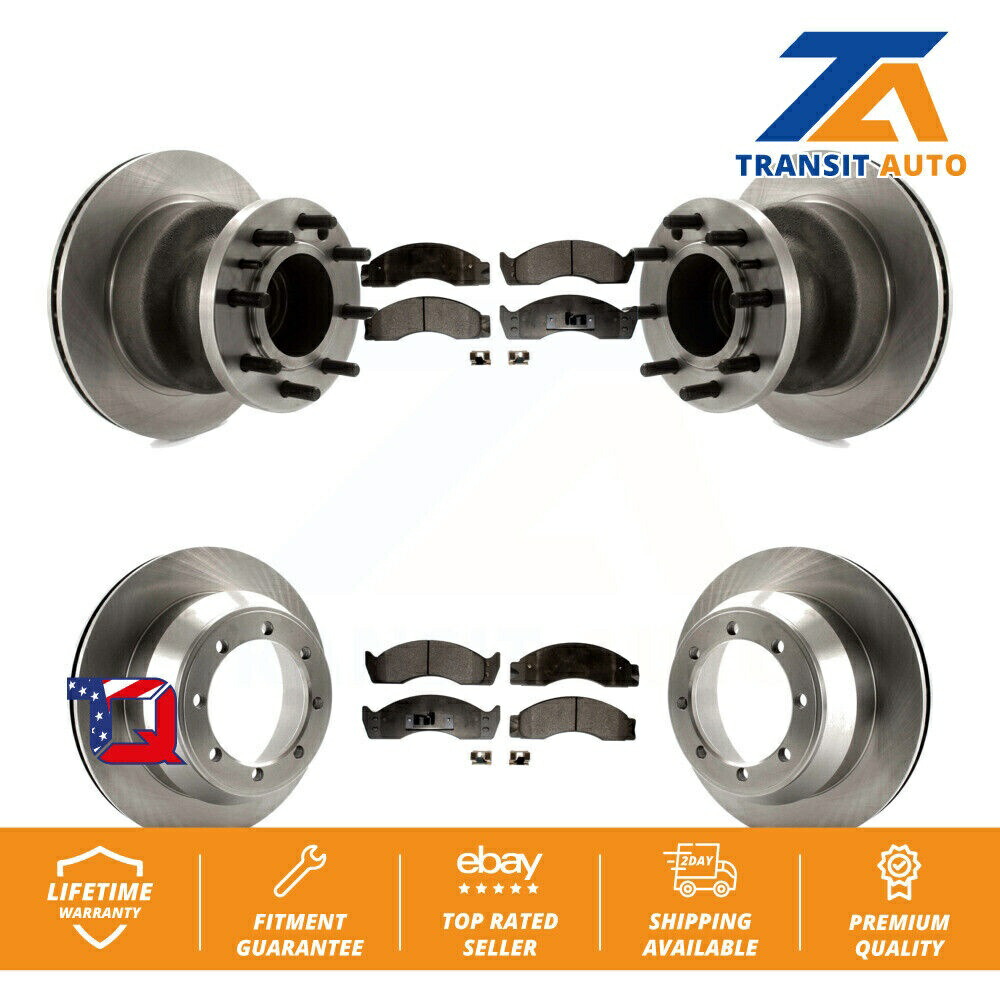 brake disc rotor フォードE-450エコノリンスーパーデューティ用のフロントリアブレーキローターセミメタルパッドキット Front Rear Brake Rotor Semi-Metallic Pad Kit For Ford E-450 Econoline Super Duty【並行輸入品】 207,350円