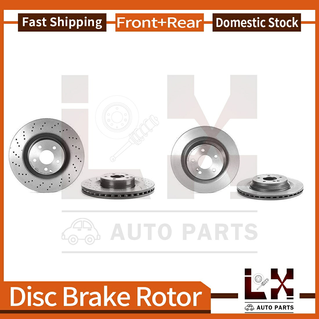 brake disc rotor 2007-2013メルセデスベンツS550に向けて設定されたフロント＆リアブレンボコーティングOEブレーキローターセット Front & Rear Brembo Coated OE Brake Rotors Set For 2007-2013 Mercedes-Benz S550【並行輸入品】