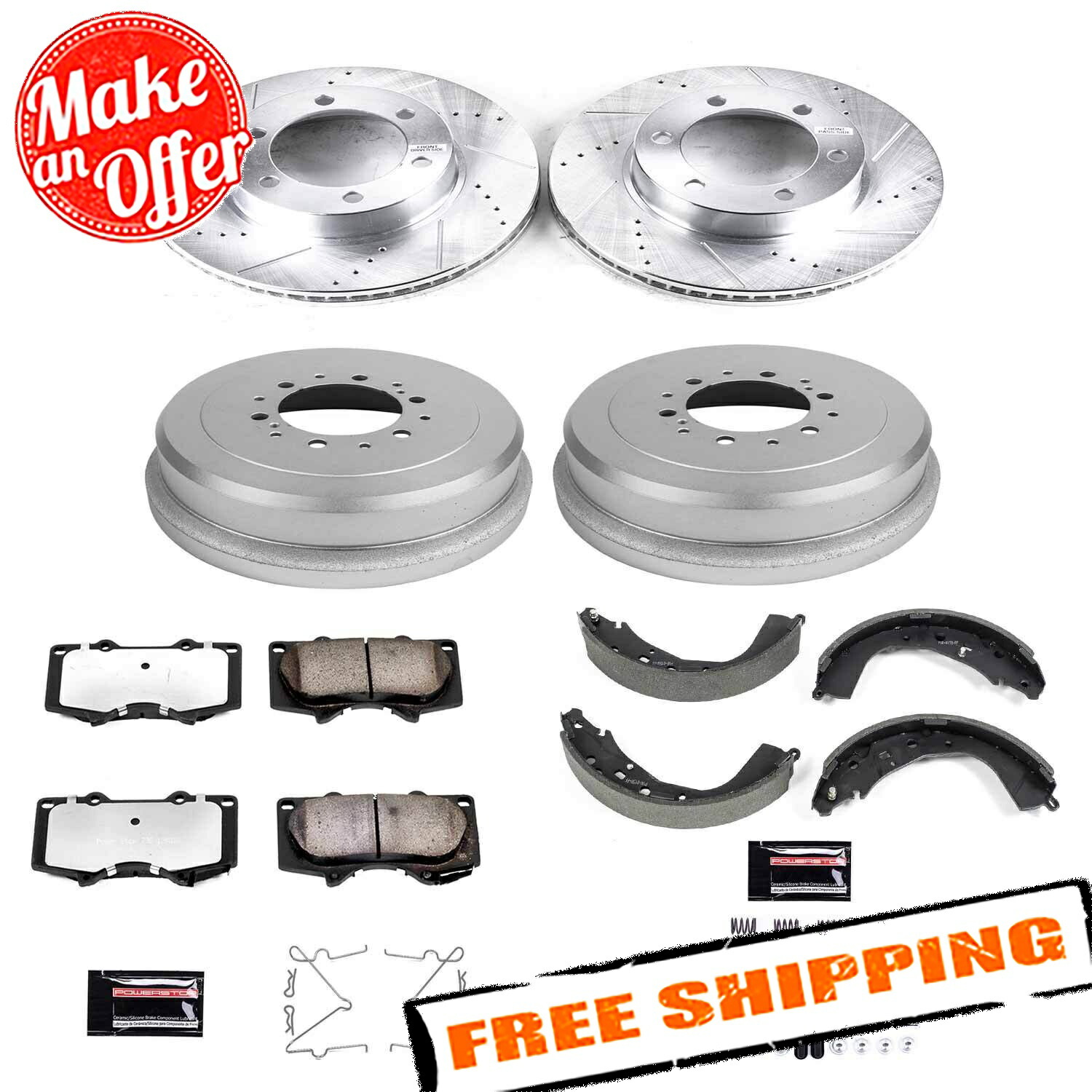 brake disc rotor パワーストップZ36エボリューションドリルド＆スロットブレーキキット04-06トヨタツンドラ Power Stop Z36 Evolution Drilled & Slotted Brake Kit for 04-06 Toyota Tundra【並行輸入品】