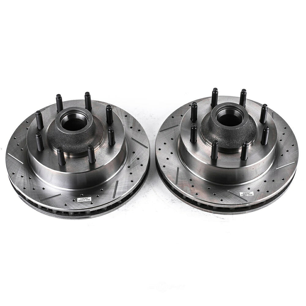 brake disc rotor ディスクブレーキローターセットフロントドリルとスロット付きブレーキローターペアフロントパワーストップ Disc Brake Rotor Set-Front Drilled and Slotted Brake Rotor Pair Front Power Stop【並行輸入品】