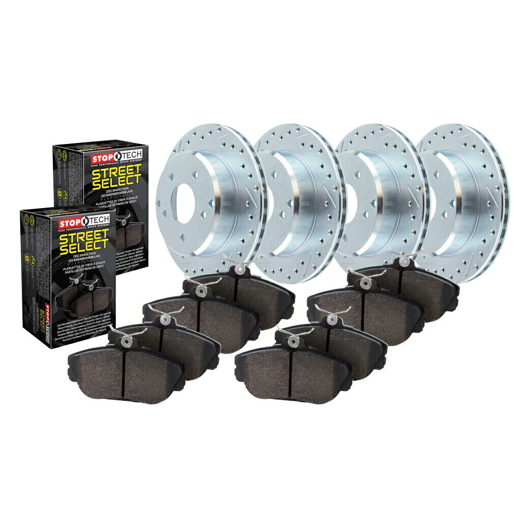 brake disc rotor キットとして販売されている低ダスト /ノイズパッドのフロント&リアブレーキローターとブレーキパッドを停止 StopTech Front & Rear Brake Rotor and Brake Pads Low Dust / Noise Sold as Kit【並行輸入品】|Us Custom Parts Shop USDM
