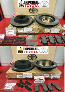 brake disc rotor 2003-2009 Lexus GX470本物のOEMフロント＆リアブレーキローターTCMCパッド＆シム 2003-2009 LEXUS GX470 GENUINE OEM FRONT & REAR BRAKE ROTORS TCMC PADS & SHIMS【並行輸入品】