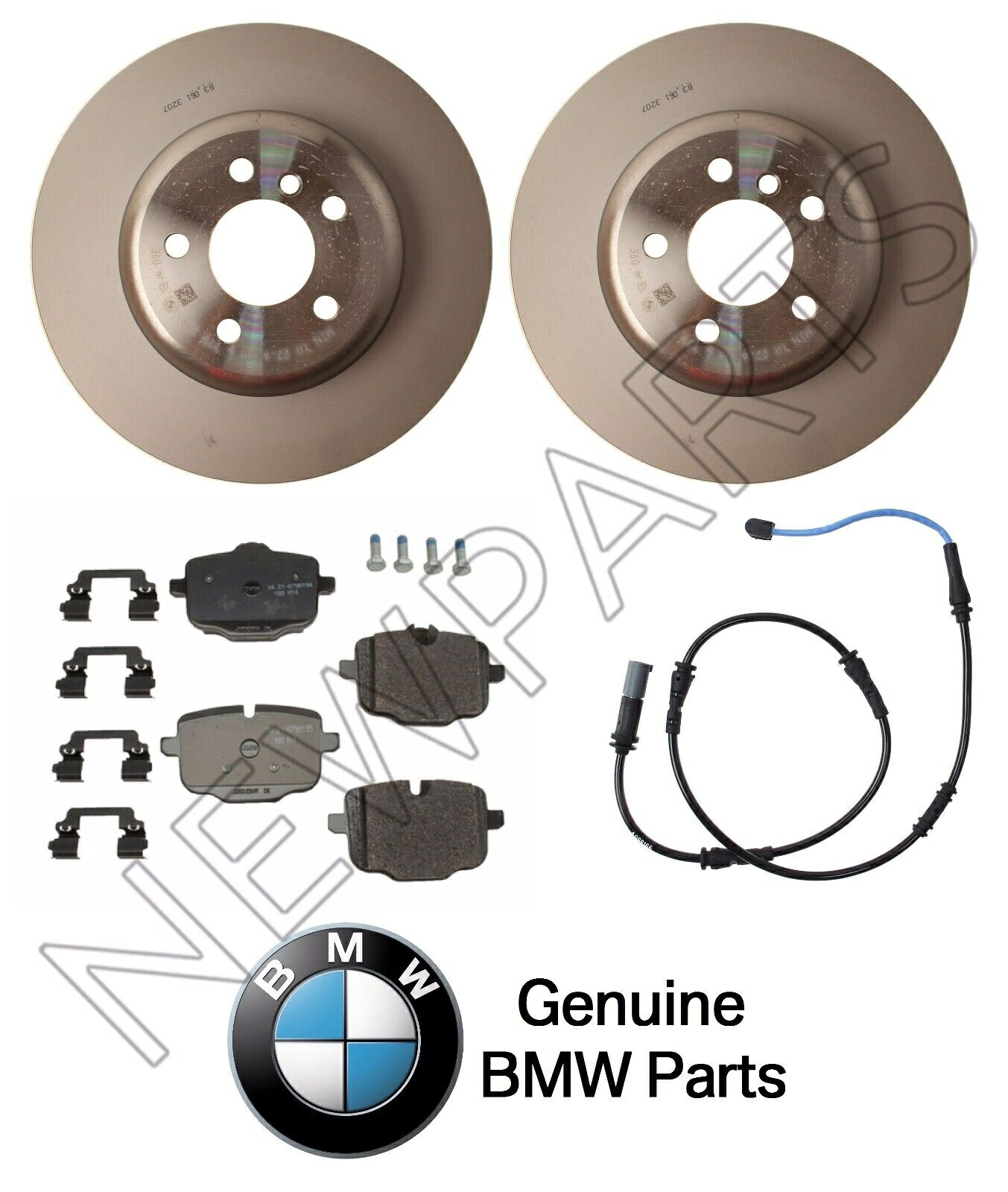 brake disc rotor BMW 550i 640i 650i Xdrive GCリアディスクブレーキローターとパッド＆ウェアセンサーOES For BMW 550i 640i 650i xDrive GC Rear Disc Brake Rotors & Pads & Wear Sensor OES【並行輸入品】