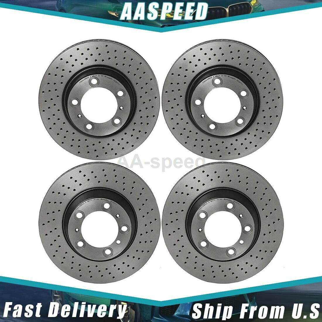 brake disc rotor 2001-2012ポルシェ4xフロントリアディスクブレーキローターブレンボ For 2001-2012 Porsche 4X Front Rear Disc Brake Rotor Brembo【並行輸入品】