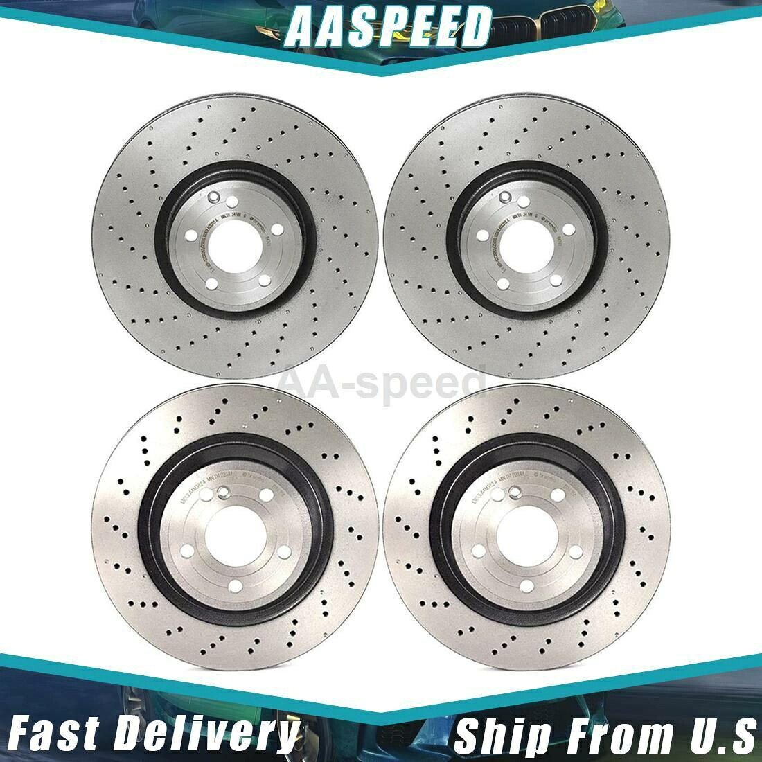 brake disc rotor 2013-2015メルセデスベンツ4xフロントリアディスクブレーキローターブレンボ For 2013-2015 Mercedes-Benz 4X Front Rear Disc Brake Rotor Brembo【並行輸入品】