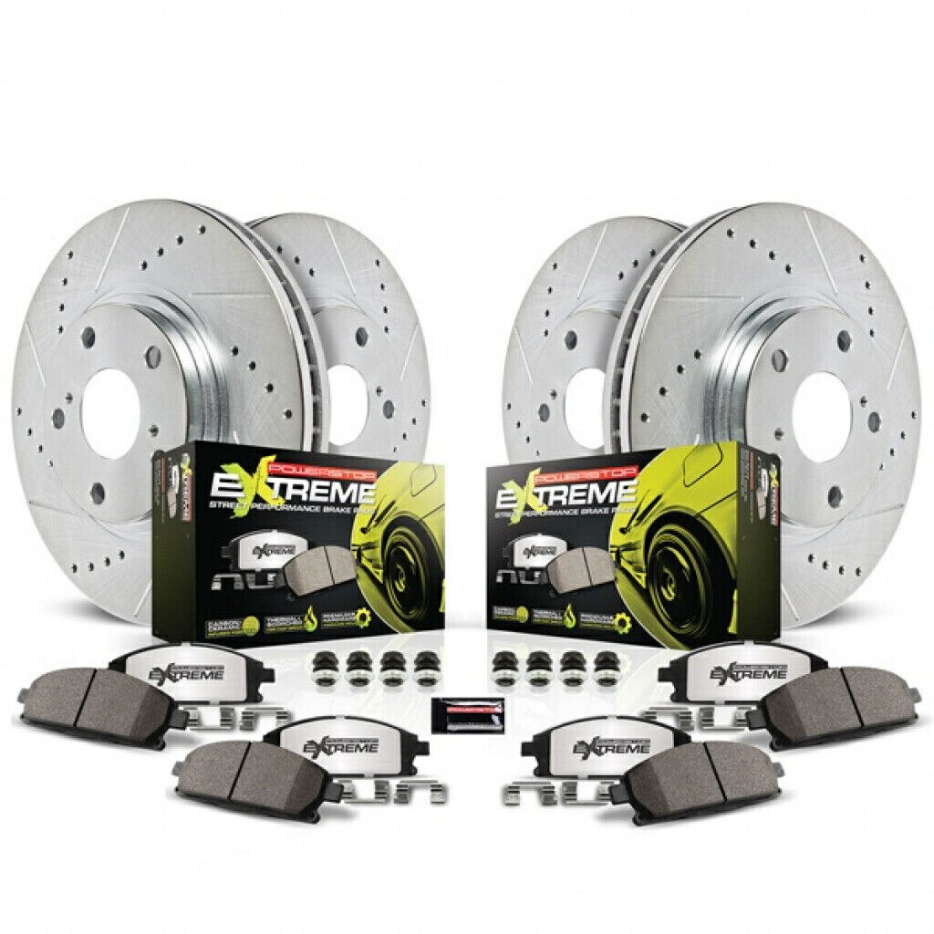 brake disc rotor フォードマスタングのパワーストップブレーキキット1999-2004フロント＆リアZ26ストリートウォリアー Power Stop Brake Kit For Ford Mustang 1999-2004 Front & Rear Z26 Street Warrior【並行輸入品】