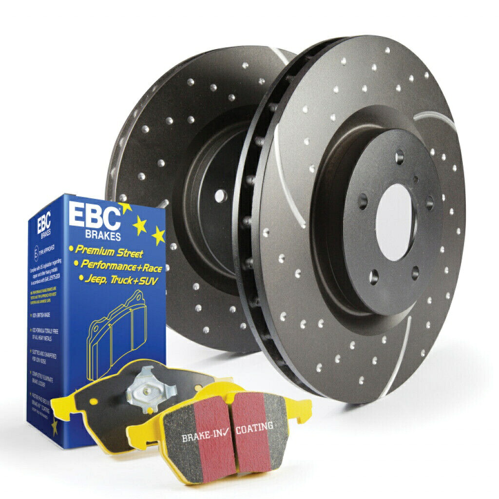 brake disc rotor 日産タイタンのEBC 2008-2018フロントブレーキキットS5 YellowStuff、キットとして販売 EBC For Nissan Titan 2008-2018 Front Brake Kit S5 Yellowstuff, Sold As Kit【並行輸入品】