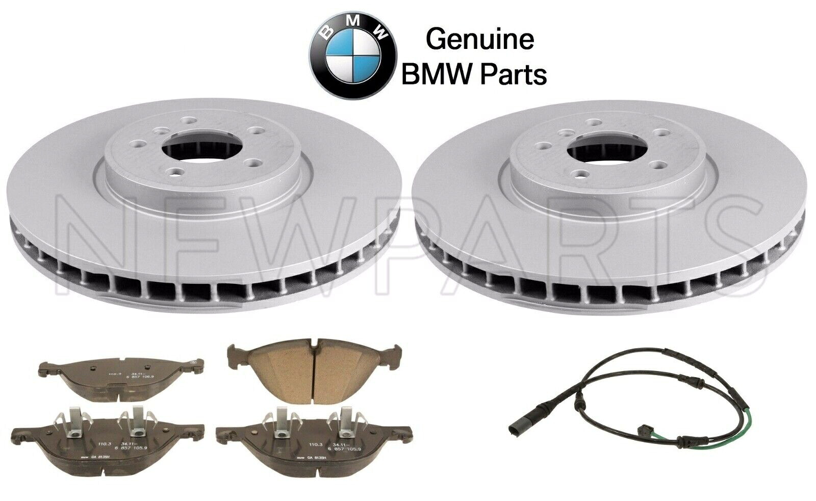 brake disc rotor BMW F15 F16 XDRIVE50IペアフロントL＆Rブレーキディスクローター+パッド+センサーのセット For BMW F15 F16 xDrive50i Pair Set of Front L&R Brake Disc Rotors+Pads+Sensor【並行輸入品】