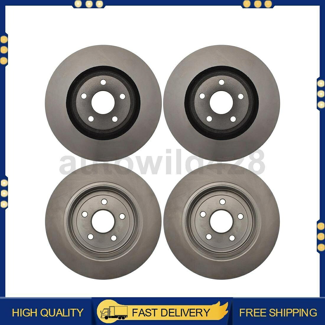 brake disc rotor 4PCS C-TEKディスクブレーキローターローターフロントリアジープグランドチェロキー2012-2019 4PCS C-Tek Disc Brake Rotor Front Rear For Jeep Grand Cherokee 2012-2019【並行輸入品】