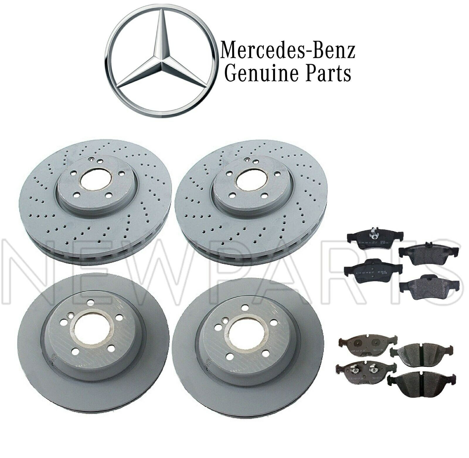 brake disc rotor メルセデス用W220 S430 S500 For Mercedes W220 S430 S500 4Matic Front & Rear Disc Brake Rotors & Padas KIT【並行輸入品】