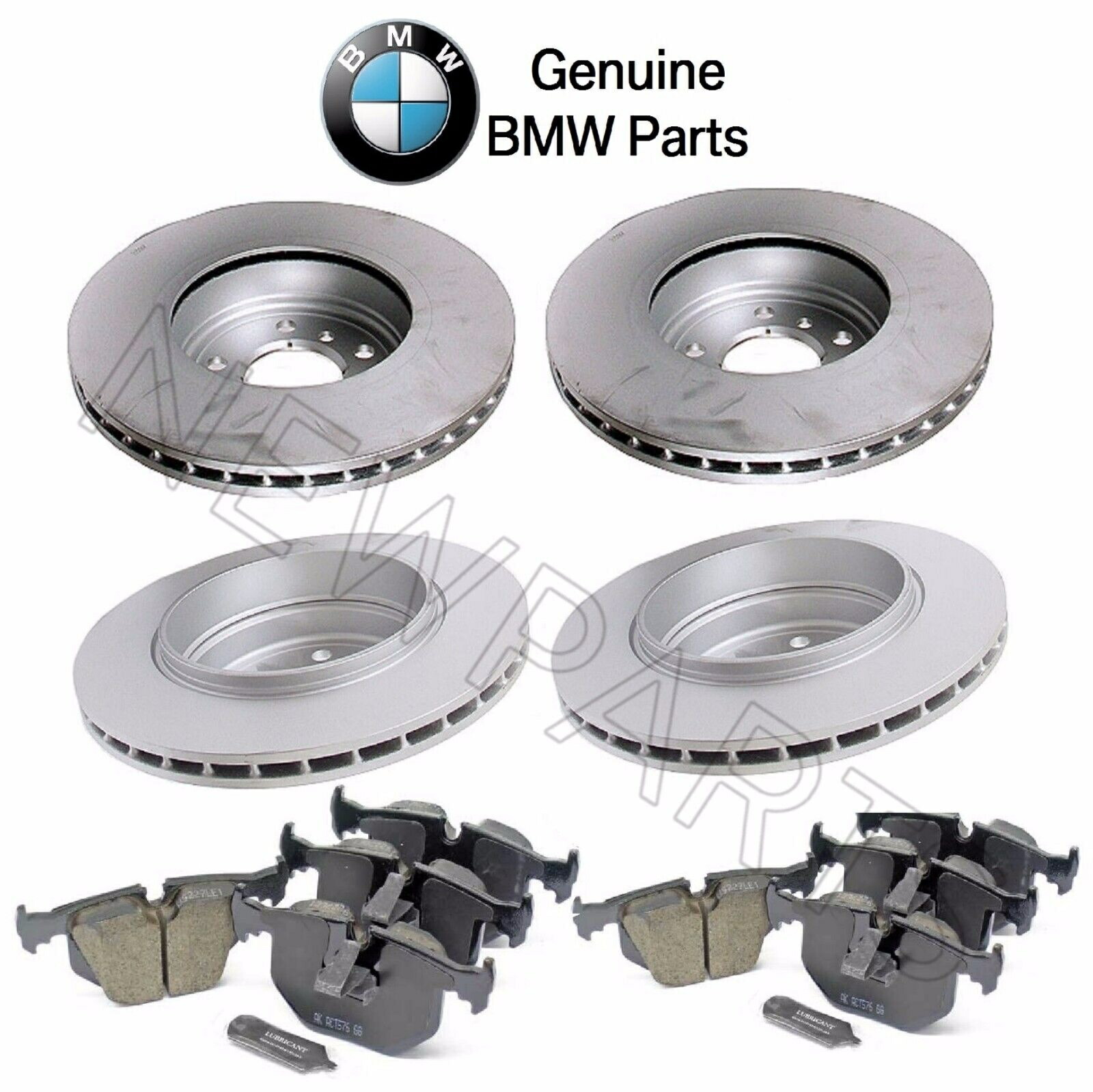 brake disc rotor BMW e83 x3フロント＆リアベントディスクブレーキローター付きのパッドキット本物 For BMW E83 X3 Front & Rear Vented Disc Brake Rotors w/ Pads Kit Genuine【並行輸入品】