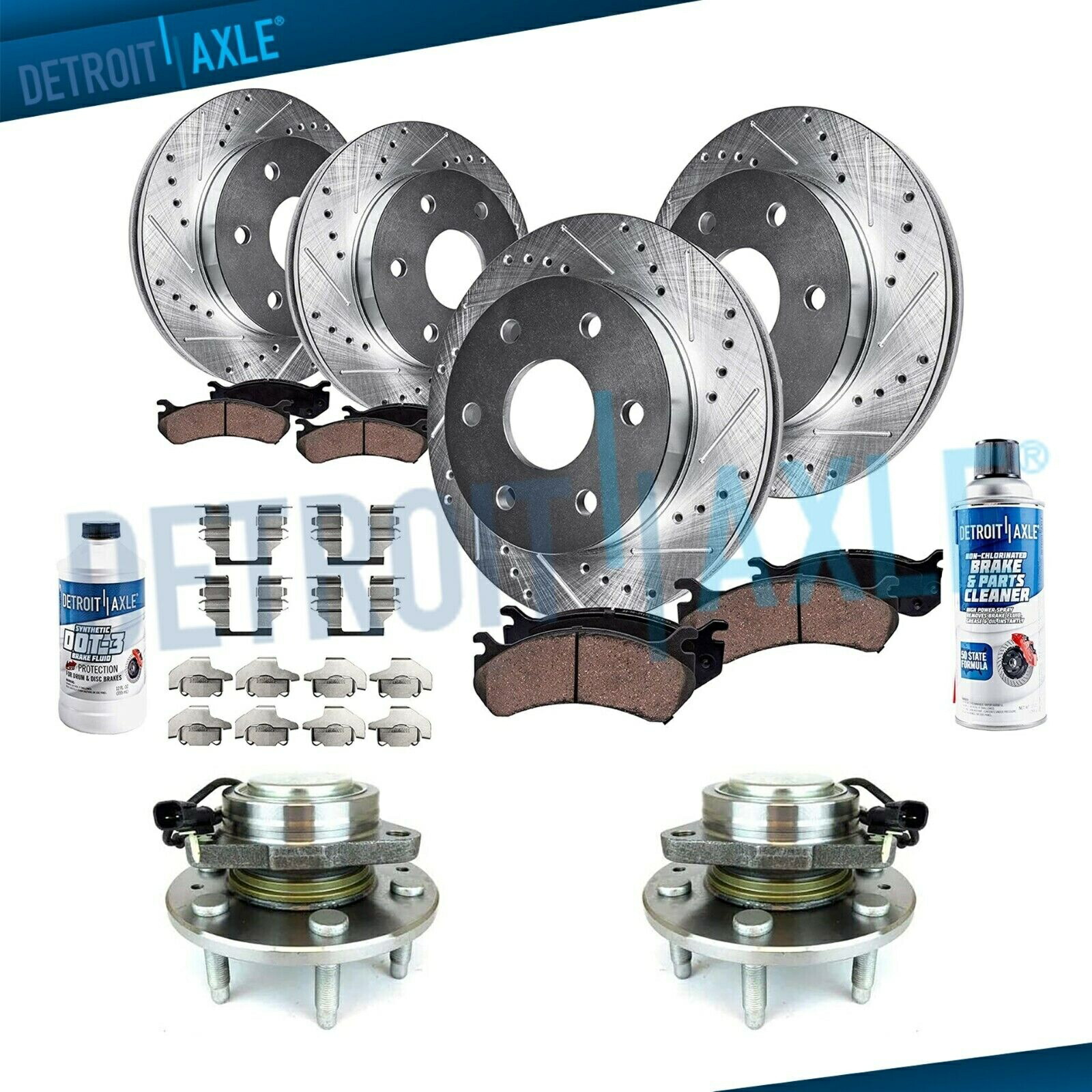 brake disc rotor 4WDフロントリアローターセラミックブレーキパッドホイールベアリングハブ2015年16 2017 F-150 4WD Front Rear Rotors Ceramic Brake Pad Wheel Bearing Hub for 2015 16 2017 F-150【並行輸入品】