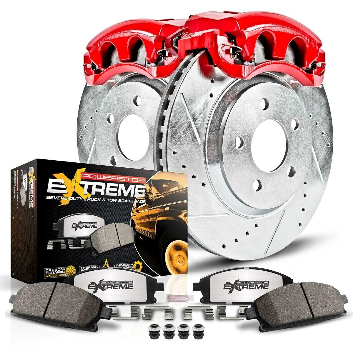 brake disc rotor KC211-36 PowerStop Brake Disc and Caliper Kits 2輪セットフロント新機能 KC211-36 Powerstop Brake Disc and Caliper Kits 2-Wheel Set Front New for Titan【並行輸入品】