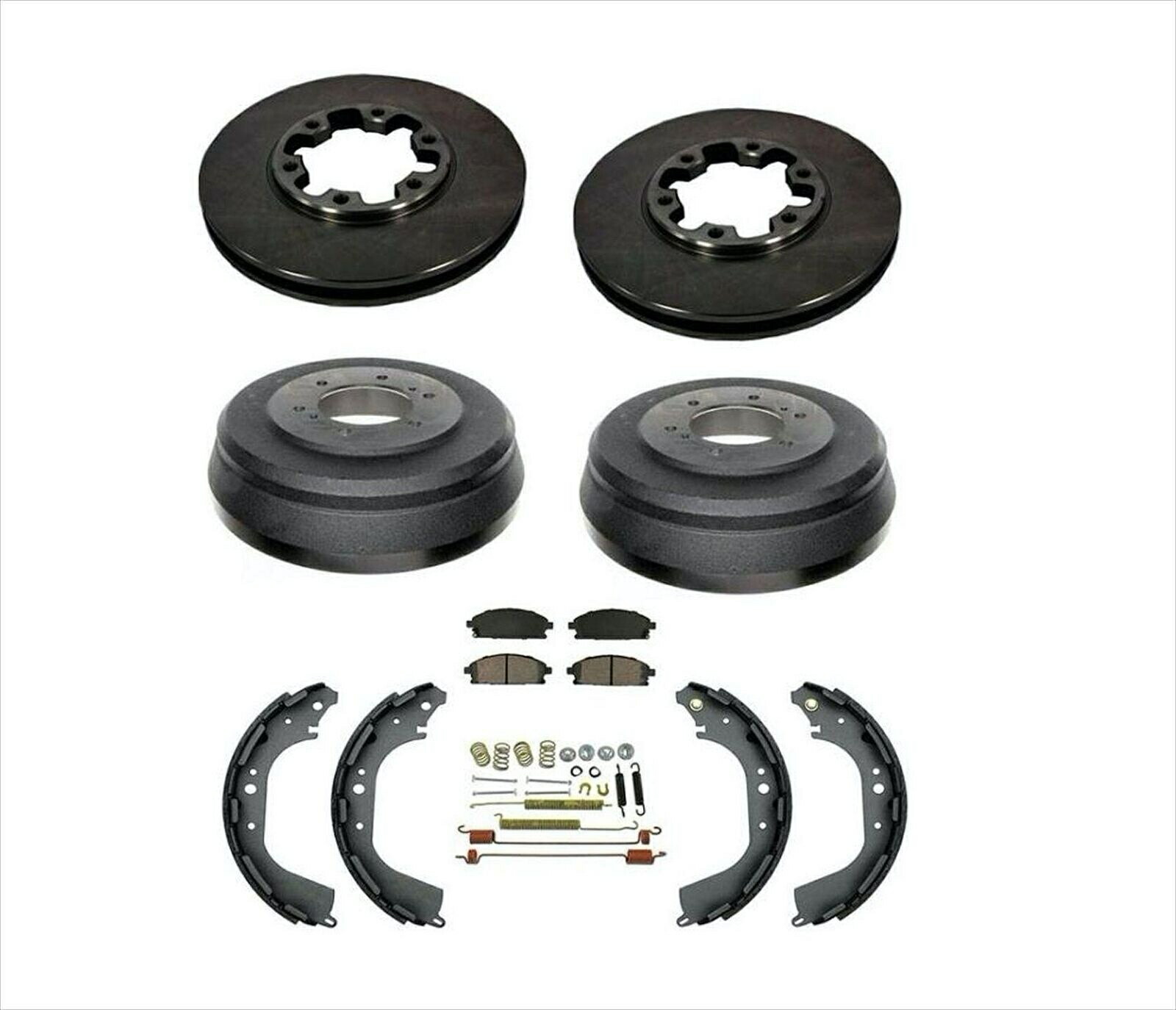 brake disc rotor フロントディスクブレーキローターリアドラムシューズスプリングス7PC 1996-1998パスファインダー Front Disc Brake Rotors Rear Drums Shoes Springs 7pc For 1996-1998 Pathfinder【並行輸入品】