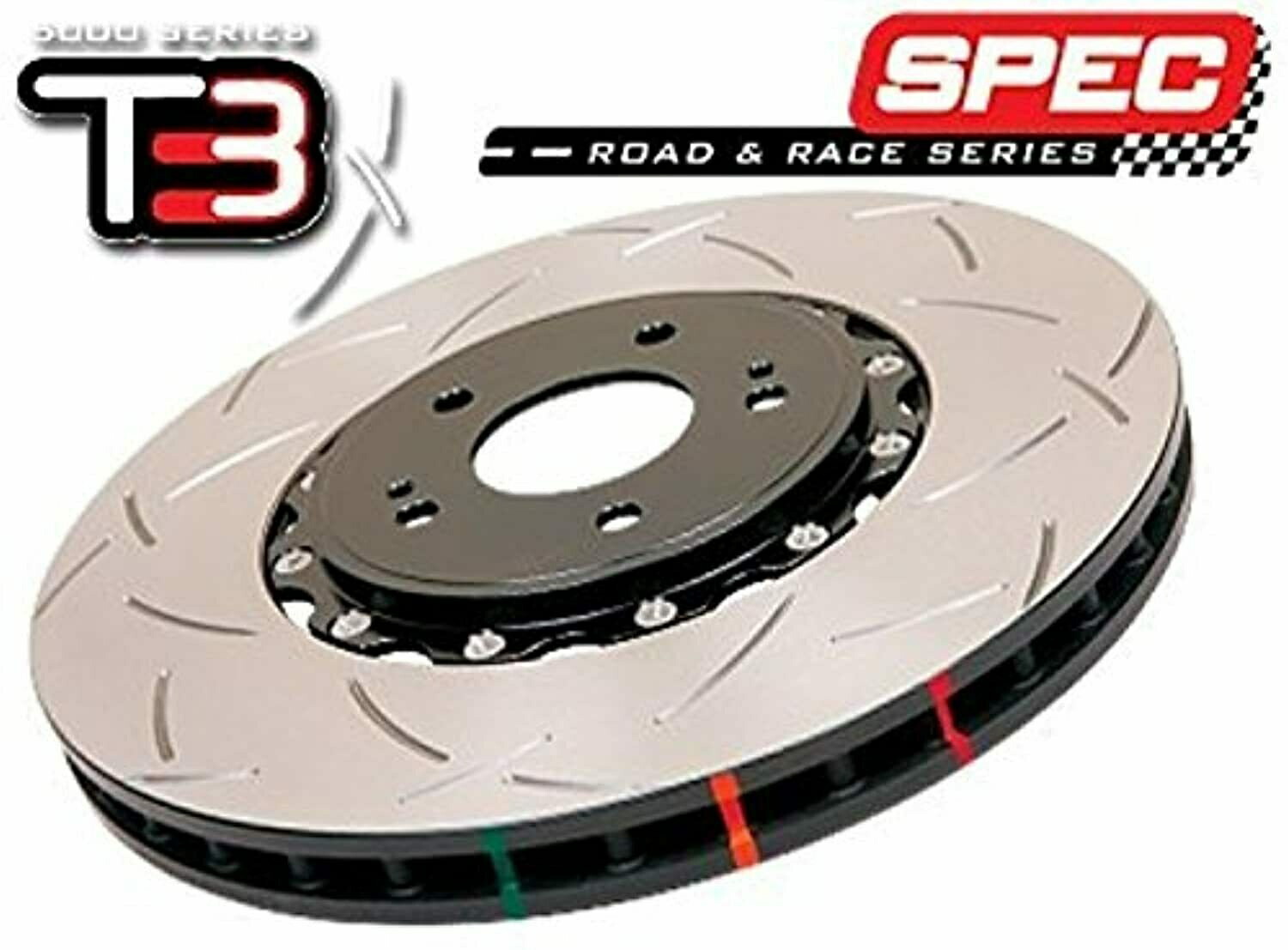 brake disc rotor DBA 52992BLKS 5000シリーズ2ピーススロット付きディスクブレーキローター付きブラックハット、フロント DBA 52992BLKS 5000 Series 2-Piece Slotted Disc Brake Rotor with Black Hat, Front【並行輸入品】