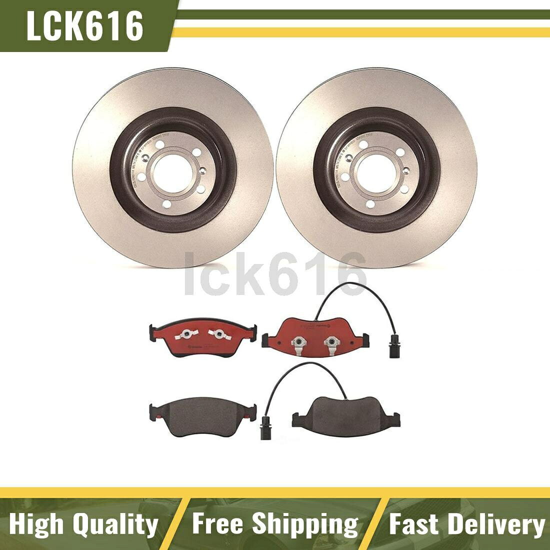 brake disc rotor 2004年から2005年のアウディA8 Quattroのフロントブレンボブレーキキットパッドとローター Front Brembo Brake Kit pads and rotors For 2004-2005 Audi A8 Quattro【並行輸入品】