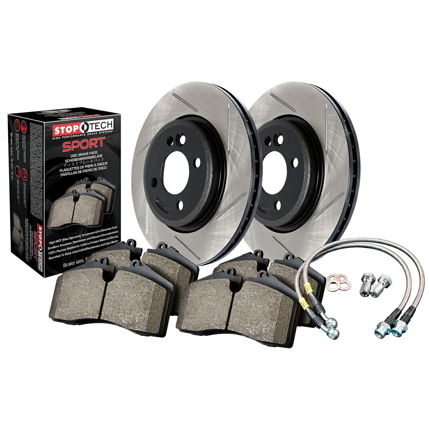 brake disc rotor STOPTECH 977.33031Fスポーツディスクブレーキキットw/スロットローターフィット03-16ゴルフジェッタ StopTech 977.33031F Sport Disc Brake Kit w/Slotted Rotors Fits 03-16 Golf Jetta【並行輸入品】|Us Custom Parts Shop USDM