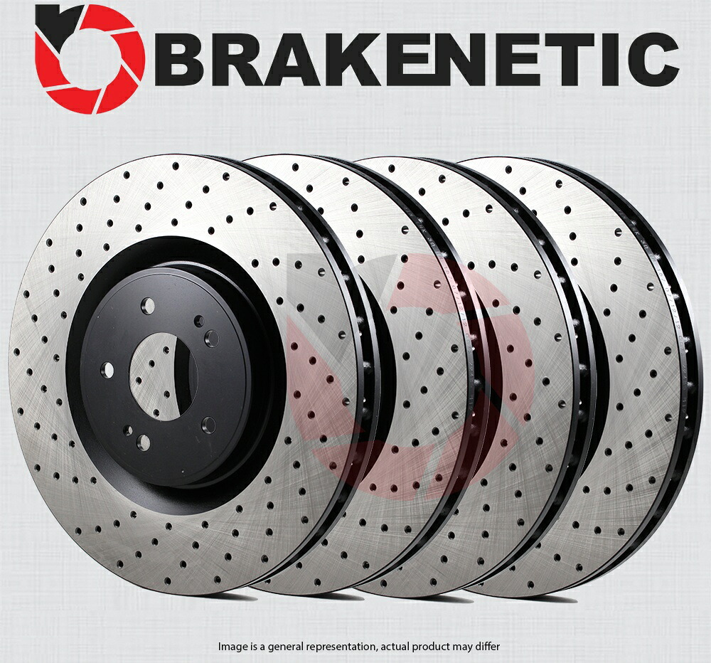 brake disc rotor [フロント +リア] Brakenetic Premium Cross Drilled Brake Rotors 350mm BPRS83746 [FRONT + REAR] BRAKENETIC PREMIUM Cross DRILLED Brake Rotors 350mm BPRS83746【並行輸入品】