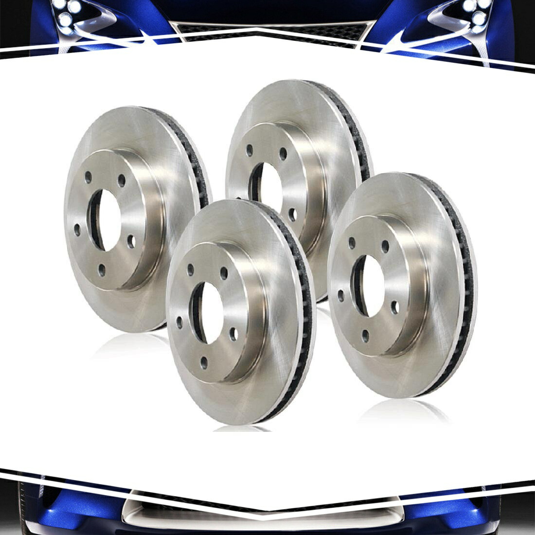 brake disc rotor HINO 238用の中心のフロントおよびリアブレーキディスクローター4PCS Centric Front & Rear Brake Disc Rotors 4PCS For Hino 238【並行輸入品】