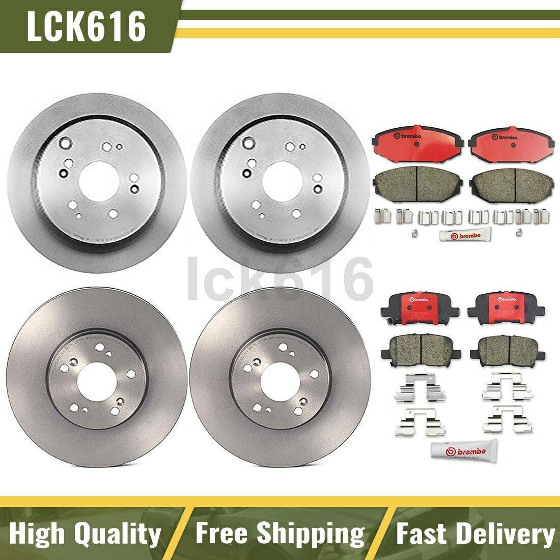 brake disc rotor 2002年から2004年のホンダオデッセイのフロントブレンボブレーキキットパッドとローターリア Front Brembo Brake Kit pads and rotors Rear For 2002-2004 Honda Odyssey【並行輸入品】 109,687円