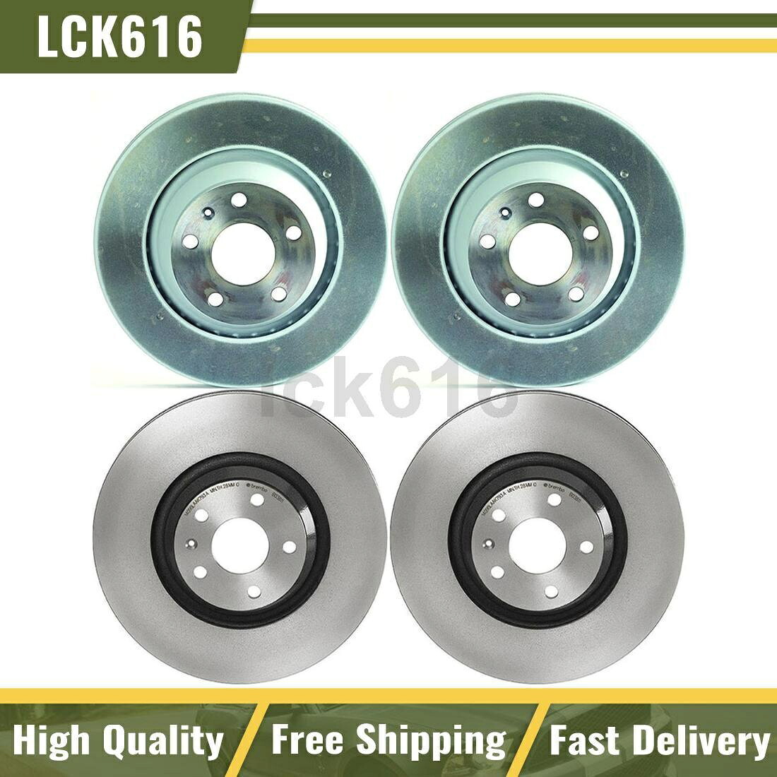 brake disc rotor 2008年から2009年のアウディTT quattroの4のブレンボブレーキローターフロントリアキットセット Brembo Brake Rotors Front Rear Kit Set of 4 For 2008-2009 Audi TT Quattro【並行輸入品】